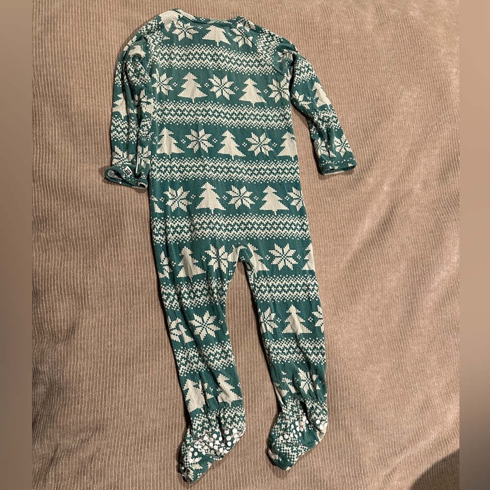 Holiday Tree Pattern Kids Footie